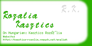 rozalia kasztics business card